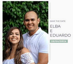 Imagem do casal Elba e Eduardo