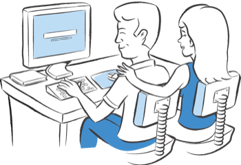 Couple in a computer