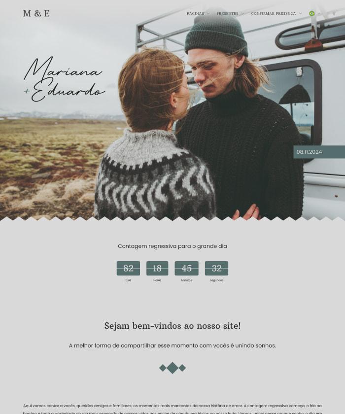 Slide com a imagem do template de site de casamento 194 de nome Anywhere