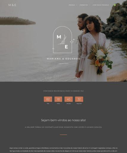 Slide com a imagem do template de site de casamento 198 de nome Bliss