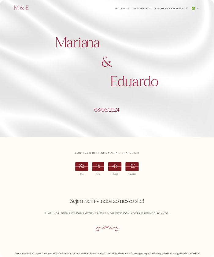 Slide com a imagem do template de site de casamento 208 de nome Fine