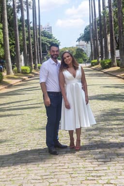 Imagem do casal Ciceli e Vanderson